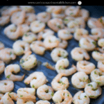 honey mint grilled shrimp on a grill pan