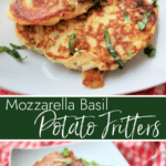 Basil Potato Fritters collage