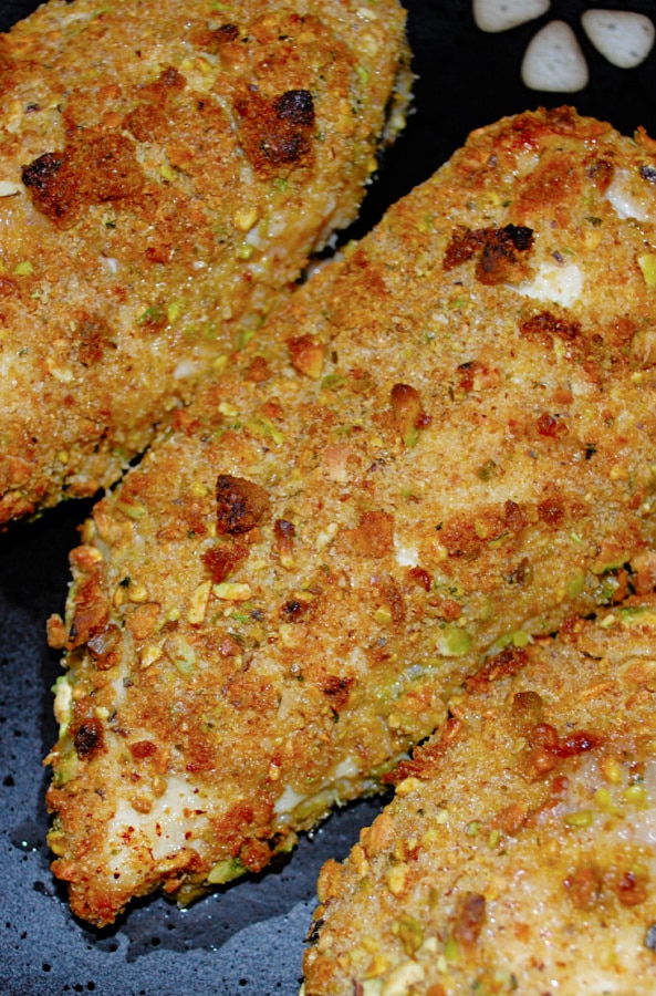 Baked Pistachio Coated Chicken