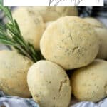 Rosemary Olive Oil Biscuits in a basket