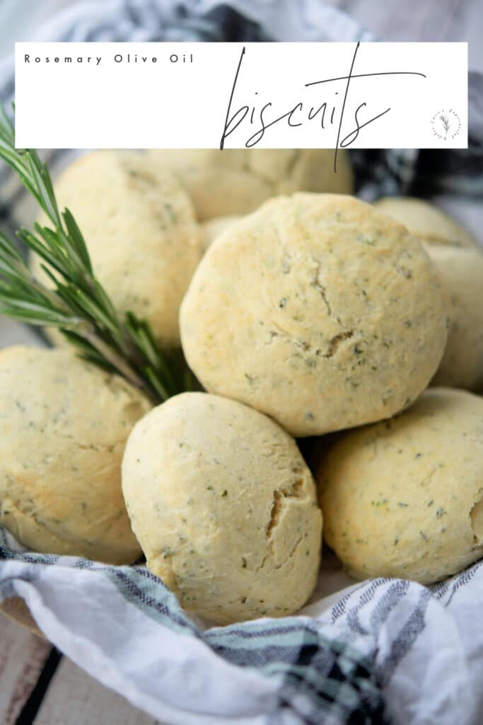 Rosemary Olive Oil Biscuits in a basket