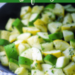 Sauteed Summer Squash in a nonstick skillet