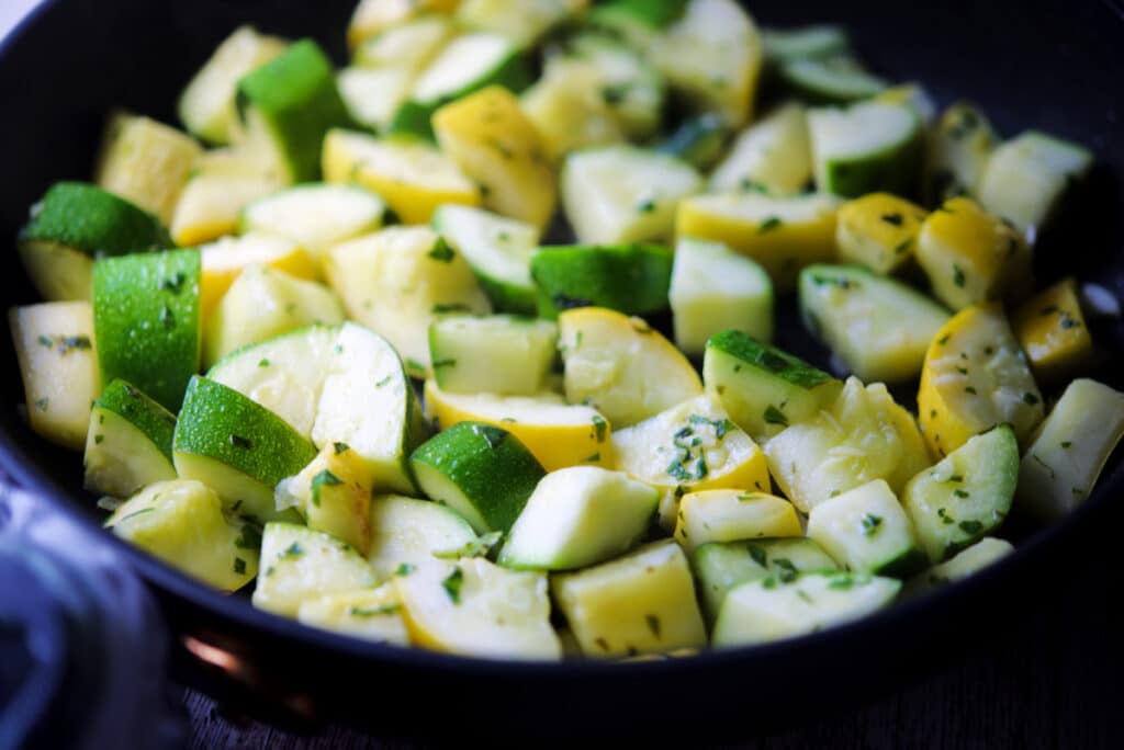 Summer Squash in a skillet