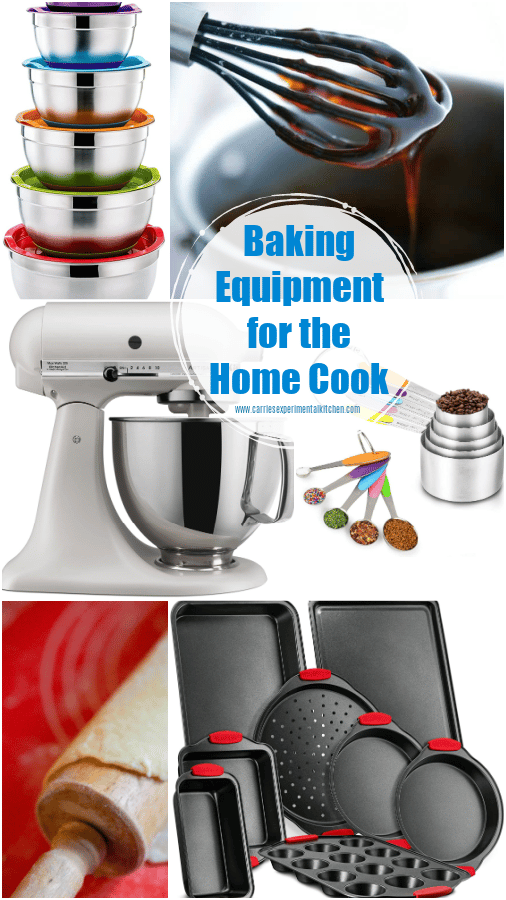 A collage of baking equipment