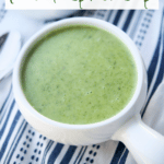 Potato and Spinach Soup in a bowl