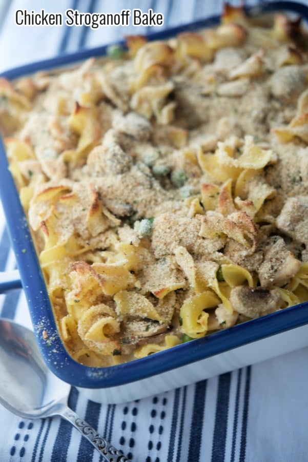 Chicken Stroganoff Bake in a dish