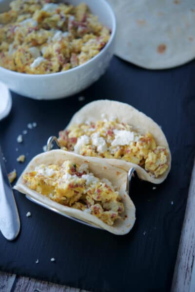 Chourico Breakfast Tacos