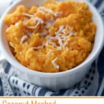 Long photo of coconut mashed sweet potatoes