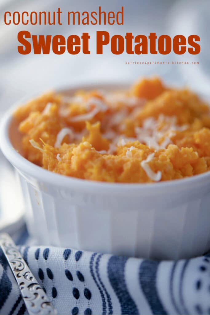 Mashed sweet potatoes with coconut