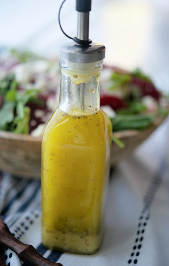 Greek vinaigrette in a bottle