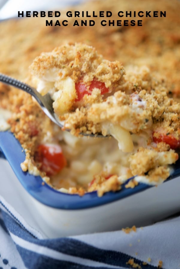 Herbed Mac and Cheese on a spoon