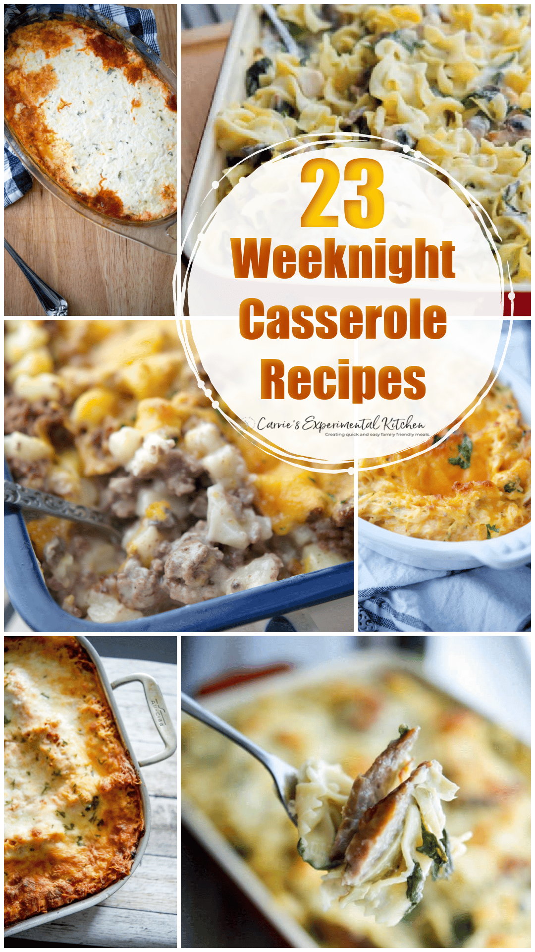 Casserole recipes in a collage