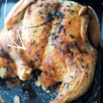 Butter Thyme Spatchcock Roasted Chicken