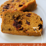 Pumpkin Quick Bread with cranberries and apples