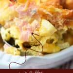 Ham Apple Cheddar Strata