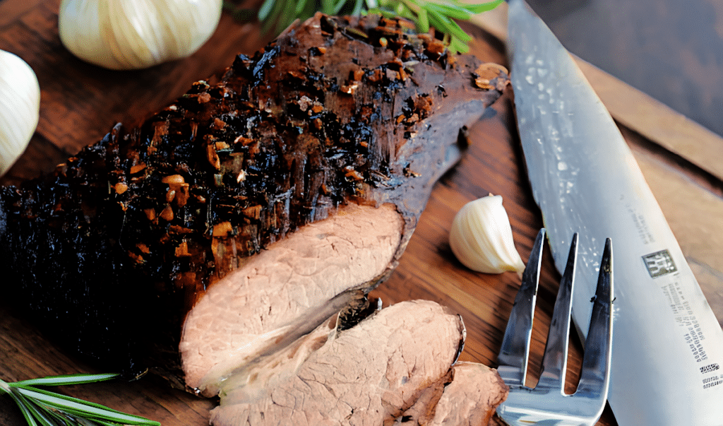 a close up of tuscan brisket
