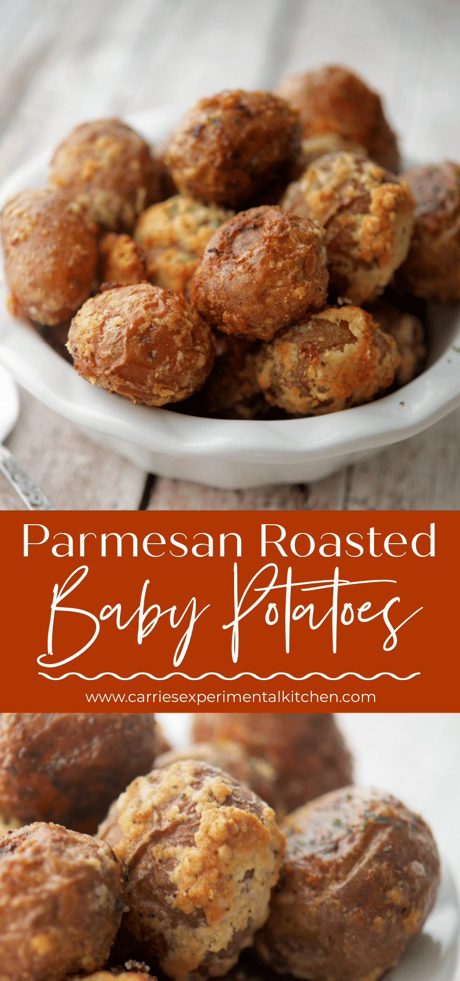Parmesan Roasted Baby Potatoes | Carrie’s Experimental Kitchen