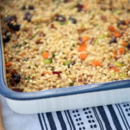 A close up of barley stuffing