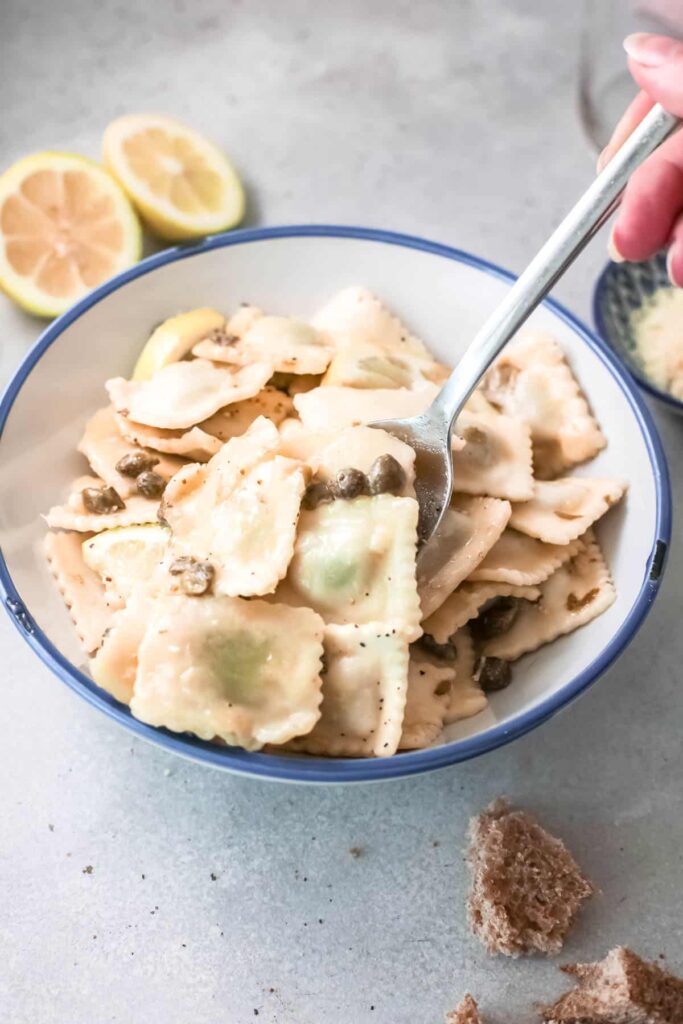 ravioli with lemon butter sauce