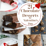 large collage photo of chocolate valentines day desserts