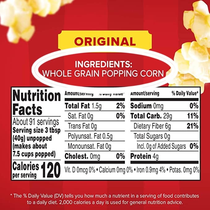 orville popcorn label