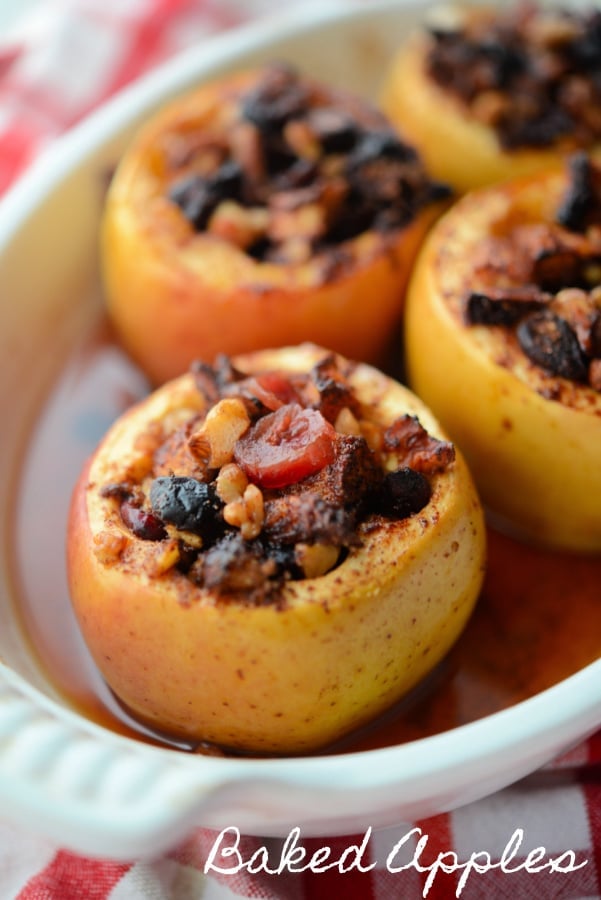 baked apples in a dish