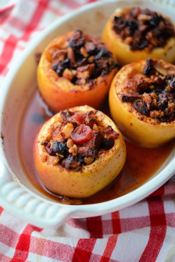 baked apples in a dish