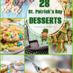 collage photo of st patricks day desserts