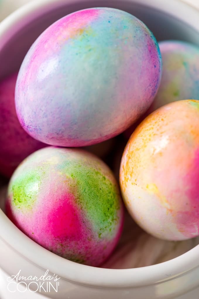 tie dye easter eggs