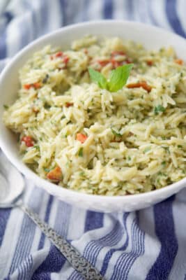 artichoke pesto orzo salad