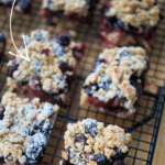 oatmeal crumb bars with blueberries