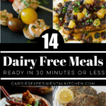 collage photo of 4 dairy free meals