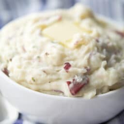 a close up of mashed potatoes in a bowl