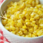 corn in a bowl with honey and butter