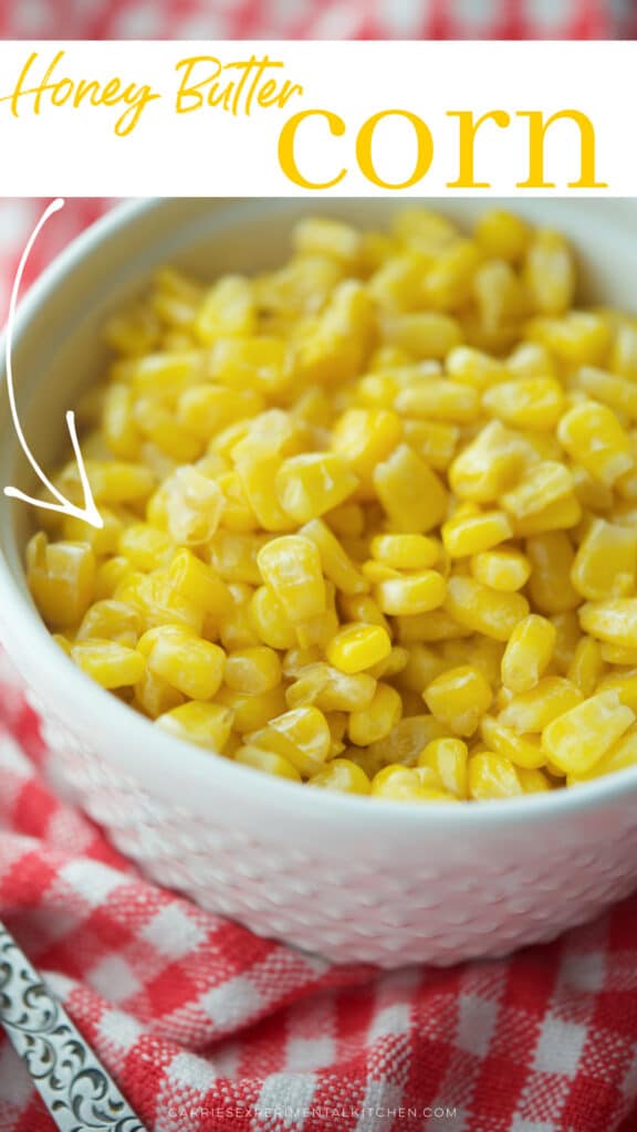 corn in a bowl with honey and butter