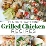 collage photo of grilled chicken recipes