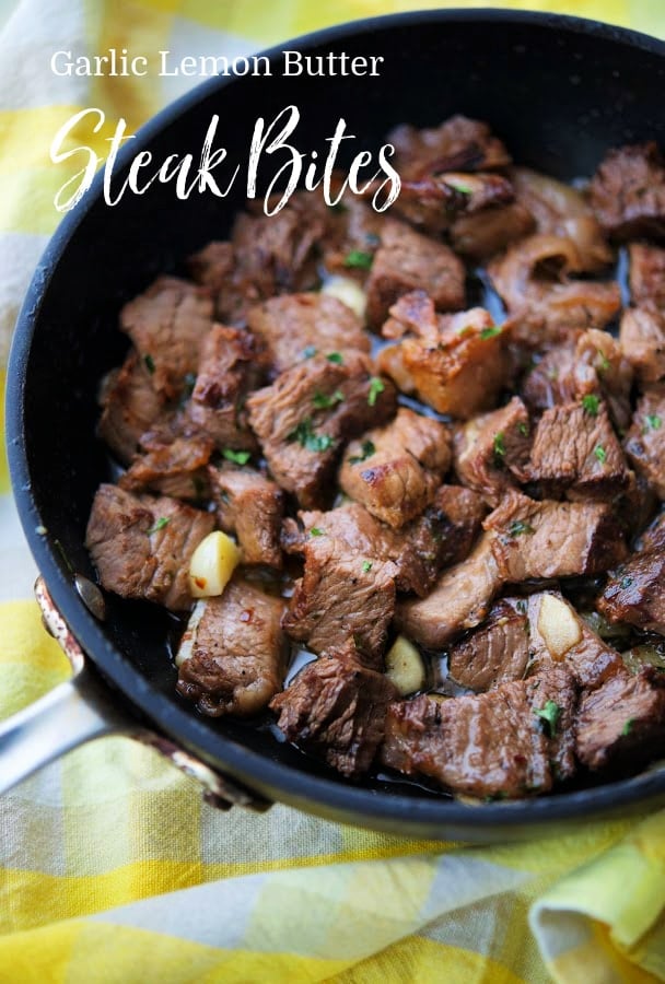 cubed steak in a pan