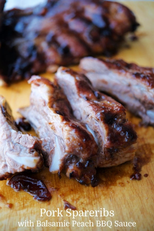  spareribs cut on a wooden board