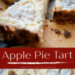 collage photo of apple pie tart