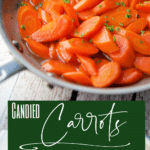 collage photo of candied carrots