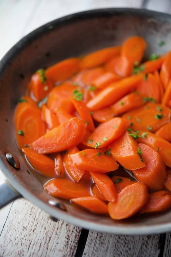 carrots in a skillet
