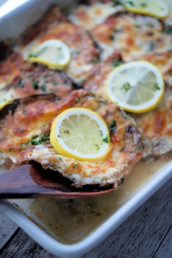 eggplant francaise on a spoon