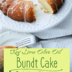 collage photo of a key lime bundt cake