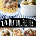 5 meatball recipes in a collage