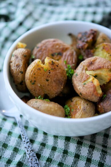 butter parsley smashed potato