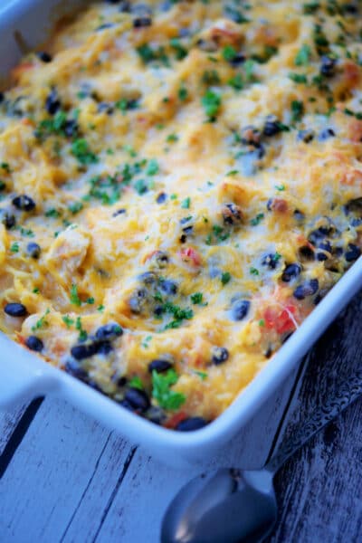 squash casserole with pico de gallo