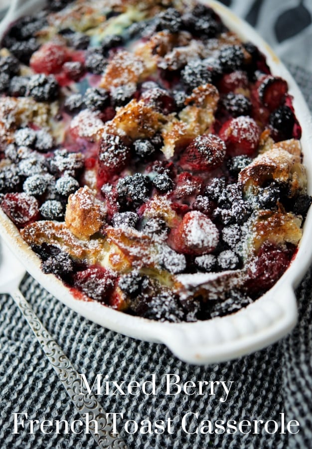 french toast casserole with berries