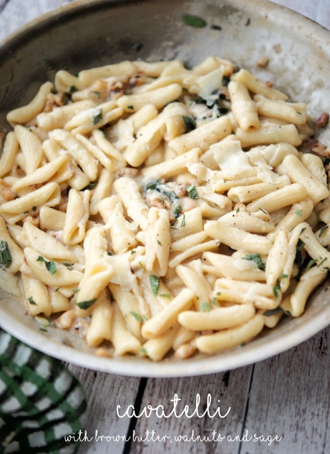 cavatelli in a skillet