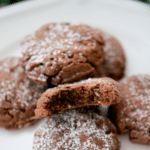 dark chocolate mint cookies on a plate