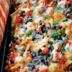 chourico and black bean nachos